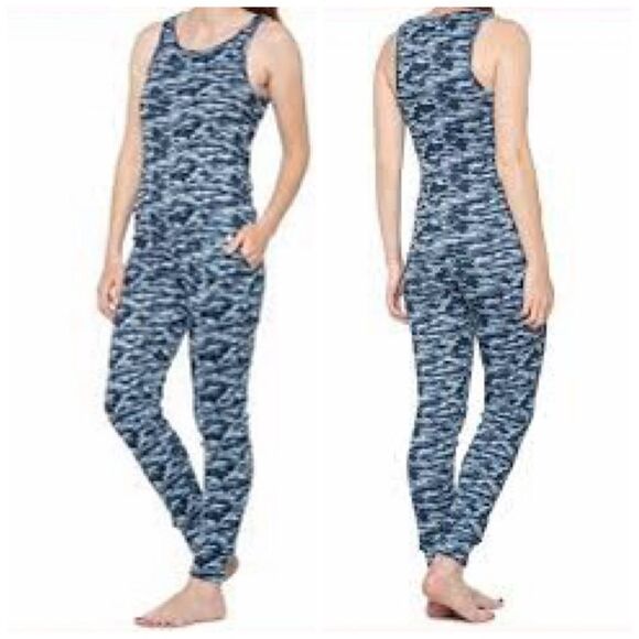 LUCKY BRAND BLUE CAMO KNIT SLEEPWEAR SET MEDIUM NWT - Picture 1 of 11